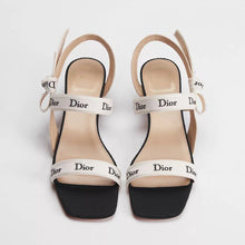Dior Sandal with J'Adior Straps Black Embroidered Cotton