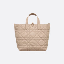 Dior Toujours Medium Vertical Tote Bag Macrocannage Calfskin In Desert Tope - BEAUTY BAR