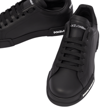 Dolce & Gabbana Men's Black Leather Sneaker - BEAUTY BAR