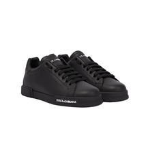 Dolce & Gabbana Men's Black Leather Sneaker - BEAUTY BAR