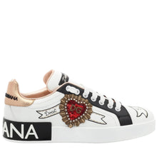 Dolce & Gabbana Portofino Print With Embroidery Sneakers - BEAUTY BAR