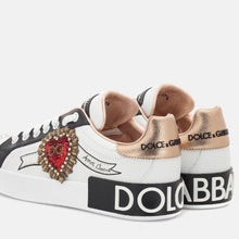 Dolce & Gabbana Portofino Print With Embroidery Sneakers - BEAUTY BAR