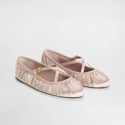 Dolce & Gabbana Satin Flat Ballet Shoes