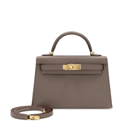 Hermès Etain Epsom Mini Kelly 20 II Gold Hardware, 2021