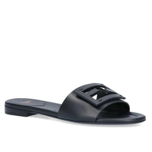 Fendi Baguette Slides Women Leather Black - BEAUTY BAR