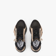 Fendi Flow Black Nylon & Suede Low-Top Sneakers