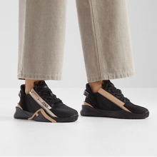 Fendi Flow Black Nylon & Suede Low-Top Sneakers
