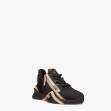 Fendi Flow Black Nylon & Suede Low-Top Sneakers