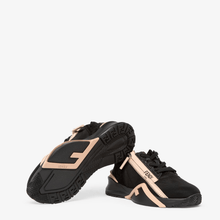 Fendi Flow Black Nylon & Suede Low-Top Sneakers