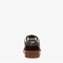 Fendi Match Canvas Low-Tops With Black Suede