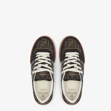 Fendi Match Canvas Low-Tops With Black Suede