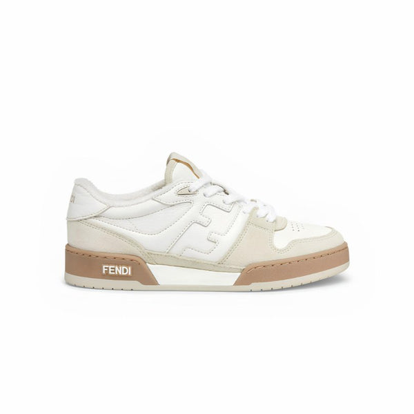 Fendi 'Match' Leather Sneakers Beige - BEAUTY BAR