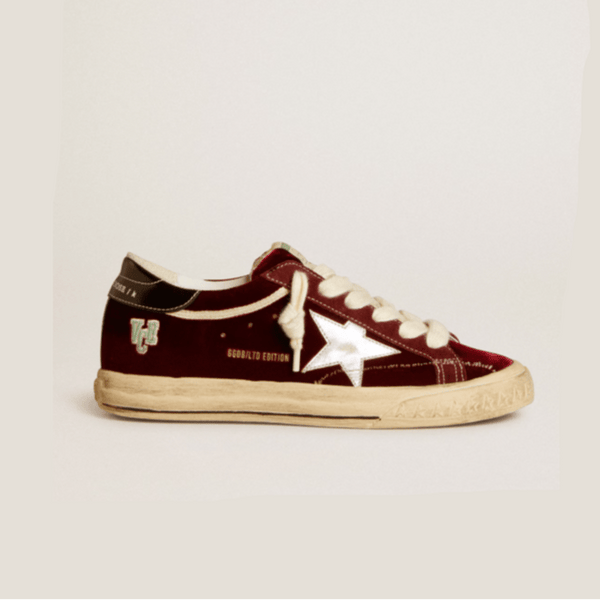 Golden Goose Super - Star LTD in Velvet With Metallic Leather Star and Heel Tab - BEAUTY BAR