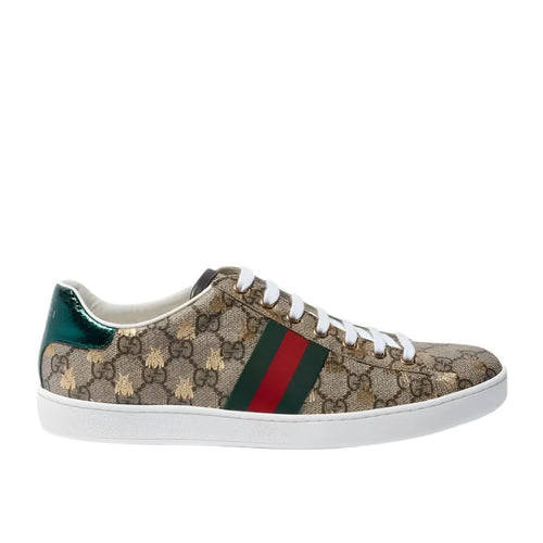 Gucci Beige & Ebony Ace Low-Top Sneakers