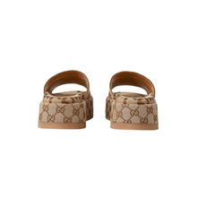 Gucci GG Maxi Canvas Platform Slides - BEAUTY BAR
