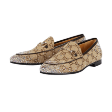 Gucci Jordaan GG Canvas Embellished Loafers - BEAUTY BAR