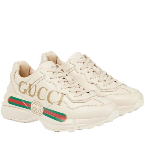 Gucci Rhyton Vintage Logo Leather Sneakers