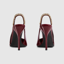 Gucci Signoria Slingback Pump In Red Leathe