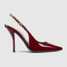Gucci Signoria Slingback Pump In Red Leathe