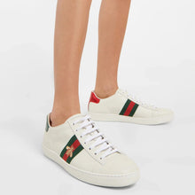 Gucci Women's Ace Embroidered Sneaker - White/Green/Red - BEAUTY BAR