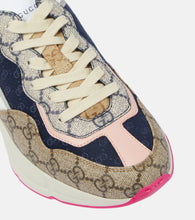 Guuci GG Rhyton Leather-Trimmed Sneakers - BEAUTY BAR