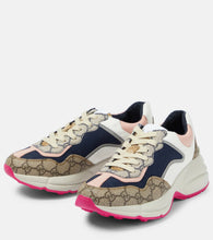 Guuci GG Rhyton Leather-Trimmed Sneakers - BEAUTY BAR