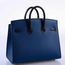 Hermes Birkin 25 Sellier Faubourg Blue Madame Bag