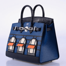 Hermes Birkin 25 Sellier Faubourg Blue Madame Bag