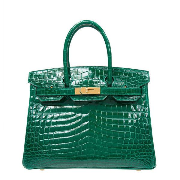 Hermès Birkin 35 Crocodile Porosus Vert Emeraude - BEAUTY BAR