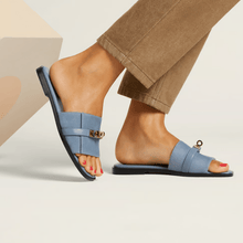 Hermès Bleu Grignon Giulia Sandal