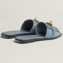 Hermès Bleu Grignon Giulia Sandal