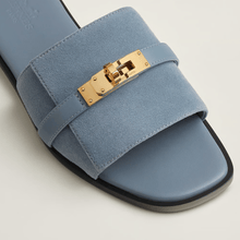 Hermès Bleu Grignon Giulia Sandal