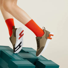 Hermès Bouncing Sneaker – All - Brown With Orange “H