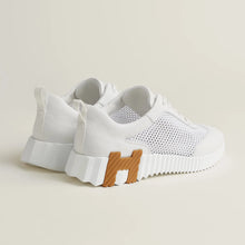 Hermès Bouncing Sneaker All - White With Orange H - BEAUTY BAR