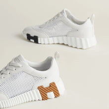 Hermès Bouncing Sneaker All - White With Orange H - BEAUTY BAR