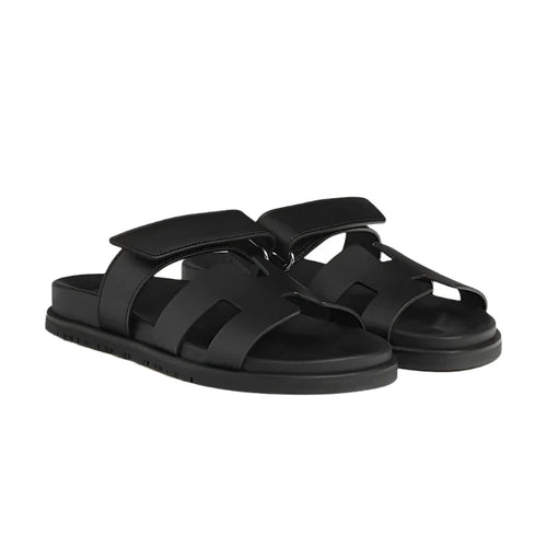 Hermès Chypre Sandal Noir Black Slipper