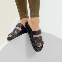 Hermès Chypre Sandal Noir Black Slipper - BEAUTY BAR