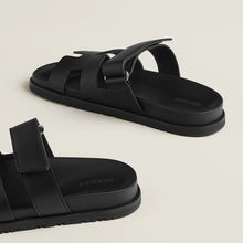 Hermès Chypre Sandal Noir Black Slipper - BEAUTY BAR