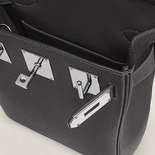 Hermès Hac a Dos PM backpack Silver Metal Black Shoulder - BEAUTY BAR