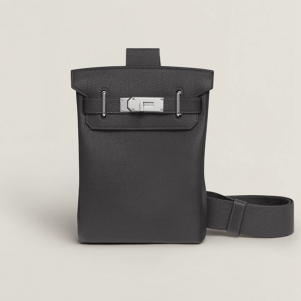 Hermès Hac a Dos PM backpack Silver Metal Black Shoulder - BEAUTY BAR