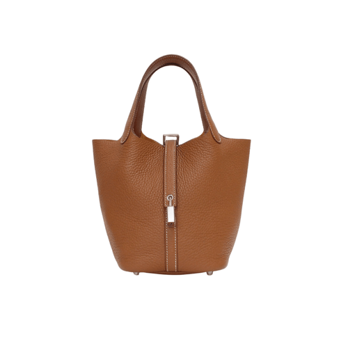 Hermès Picotin Lock 18 Pm Handbag Taurillon Clemence Leather, Gold