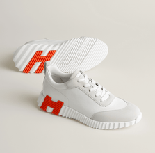 Hermès Sneakers Bouncing White With Orange Accent