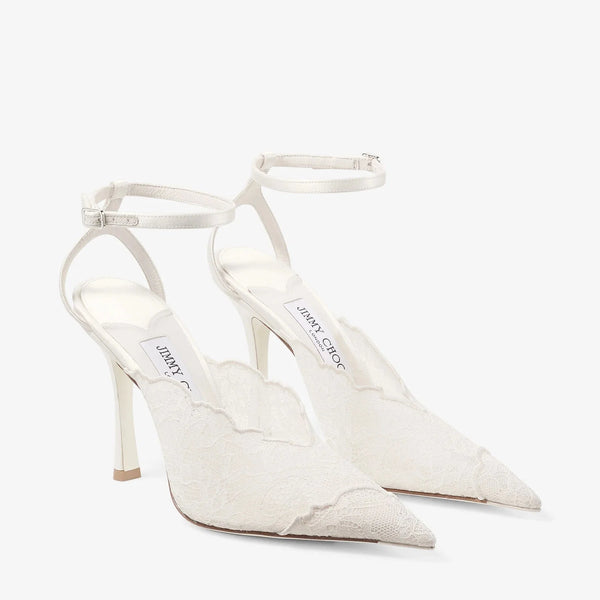 Jimmy Choo Lace Pumps Ivory - BEAUTY BAR