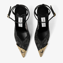 Jimmy Choo Lace Pumps With Metal Lace Detail Black - BEAUTY BAR
