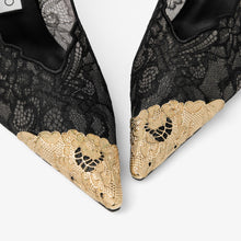Jimmy Choo Lace Pumps With Metal Lace Detail Black - BEAUTY BAR