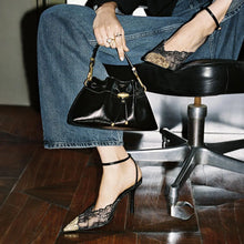 Jimmy Choo Lace Pumps With Metal Lace Detail Black - BEAUTY BAR