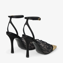 Jimmy Choo Lace Pumps With Metal Lace Detail Black - BEAUTY BAR