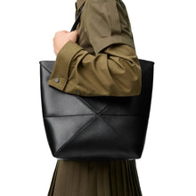 Loewe Medium Puzzle Fold Tote In Shiny Calfskin - BEAUTY BAR