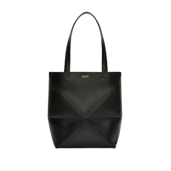 Loewe Medium Puzzle Fold Tote In Shiny Calfskin - BEAUTY BAR