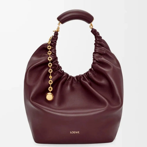 Loewe Medium Squeeze Bag Dark Burgundy